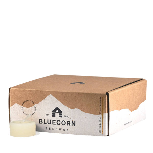 Bluecorn Candle Co. - Beeswax Tea Light Candles – Eco-Friendly Holiday Decor