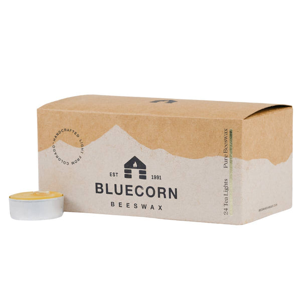 Bluecorn Candle Co. - Beeswax Tea Light Candles – Eco-Friendly Holiday Decor
