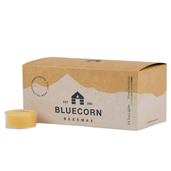 Bluecorn Candle Co. - Beeswax Tea Light Candles – Eco-Friendly Holiday Decor
