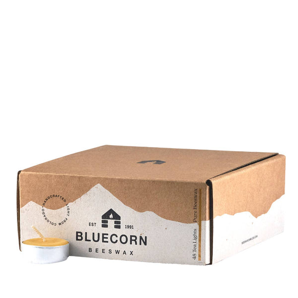 Bluecorn Candle Co. - Beeswax Tea Light Candles – Eco-Friendly Holiday Decor