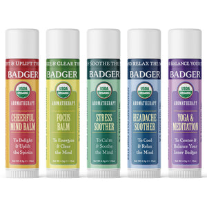 Badger Aromatherapy Travel Set, Organic Essential Oil Balms