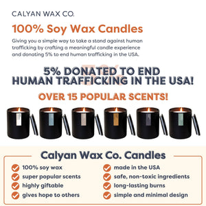 Calyan Wax Co. - Rose + Peony - Matte Black Tumbler Soy Candle