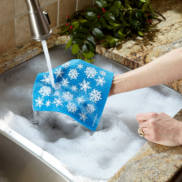 Snowflakes Swedish Dishcloth