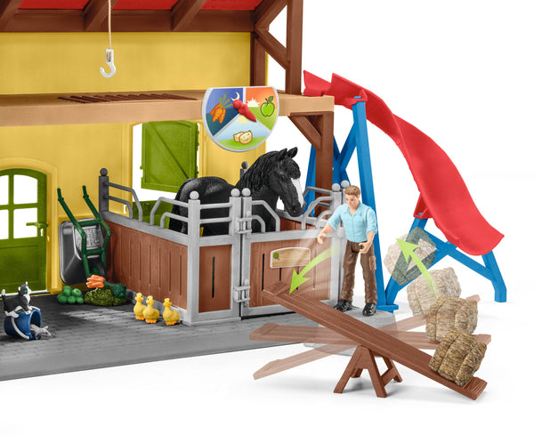 Schleich Brand - Horse Stable Farm Play Set