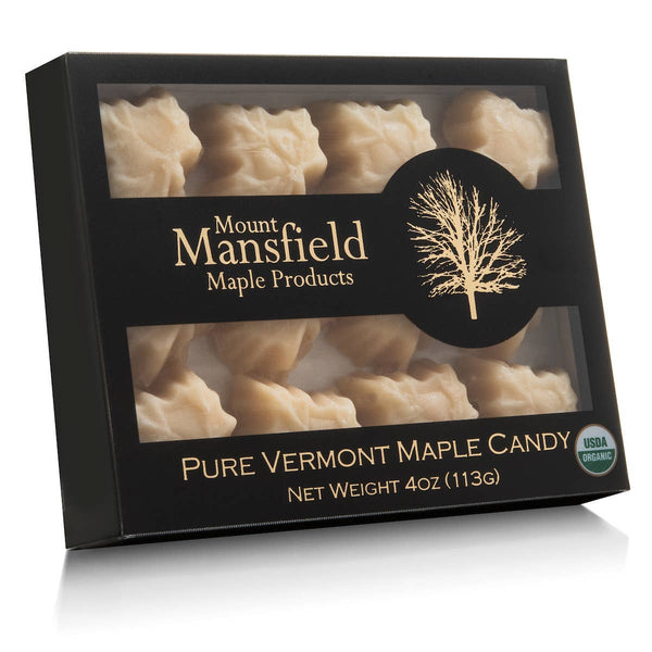 Quarter Pound Box Organic Pure Vermont Maple Sugar Candy
