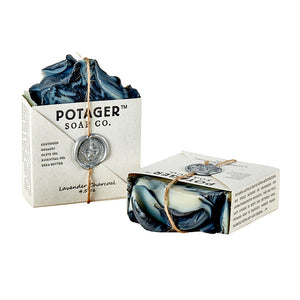 Potager Soap Co. Lavender Charcoal Bar Soap – Detoxifying, Calming & Balanced