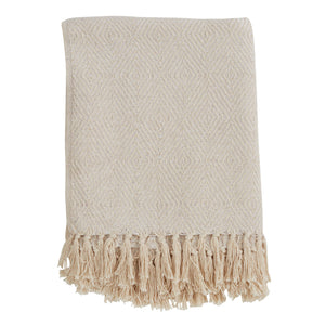 Soft Cotton Diamond Weave Throw