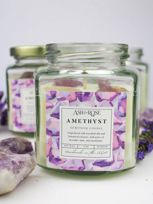 Amethyst Crystal Candle – Calm, Clarity, and Elevated Scent