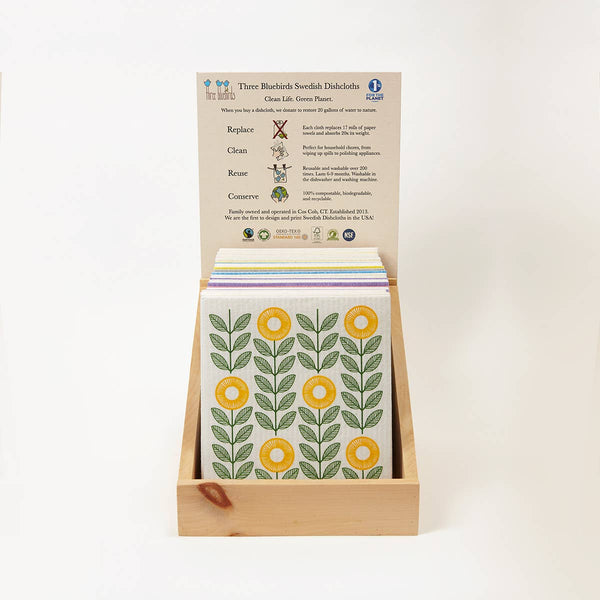 Playful Pup (Teal) Swedish Dishcloth