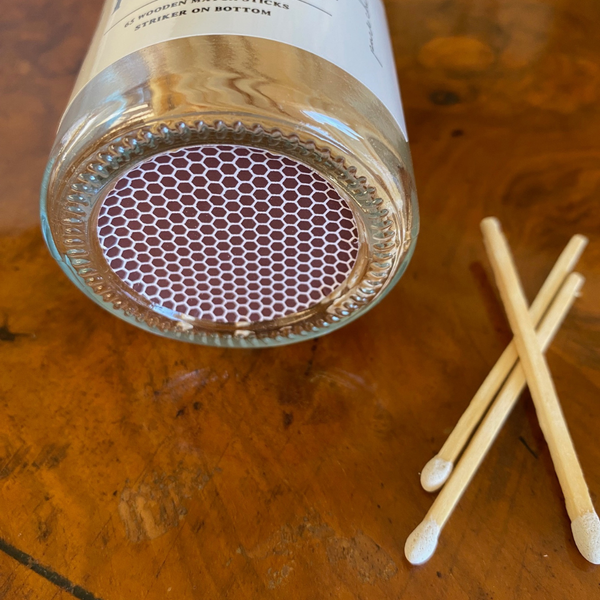 Luxury  Safety Matches in Glass Apothecary  Jar