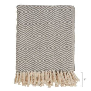 Soft Cotton Diamond Weave Throw