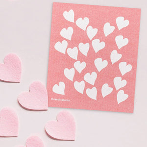 Love Ya on Pink Swedish Dishcloth