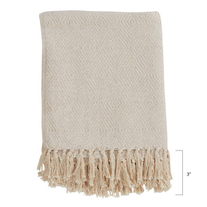 Soft Cotton Diamond Weave Throw