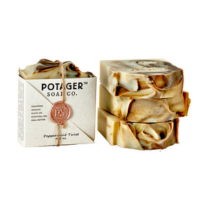 Potager Soap Co. Natural Peppermint Soap – Cool, Clean & Invigorating
