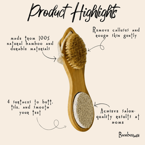 Bamboo Exfoliating Foot Pedicure Tool | Skincare Bestseller