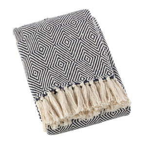 Soft Cotton Diamond Weave Throw