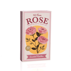 123 Farm - Rose Scented Matches, Long (3.78")