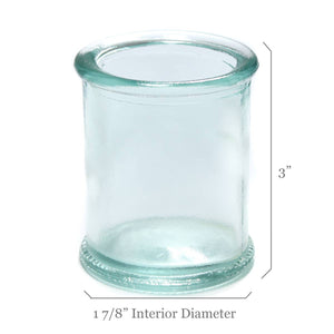 Bluecorn Beeswax - Spanish Glass Votive Candle Holder - 100% Recycled Glass