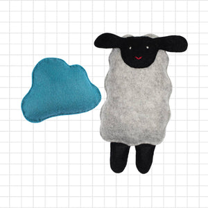 Sheep and Cloud Wool Felt Sewing Kit – DIY Craft