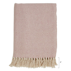 Soft Cotton Diamond Weave Throw