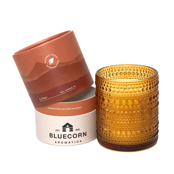 Bluecorn Beeswax Candle Co. -La Mesa Scented Coconut Wax Jar Candle Fall Home Decor