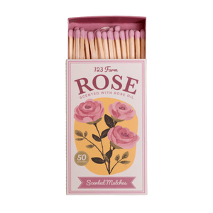 123 Farm - Rose Scented Matches, Long (3.78")