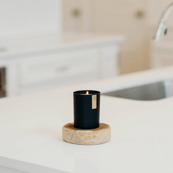 Vetiver + Tonka - Matte Black Tumbler Soy Candle