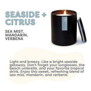 Calyan Wax Co. - Seaside + Citrus - Matte Black Tumbler Soy Candle
