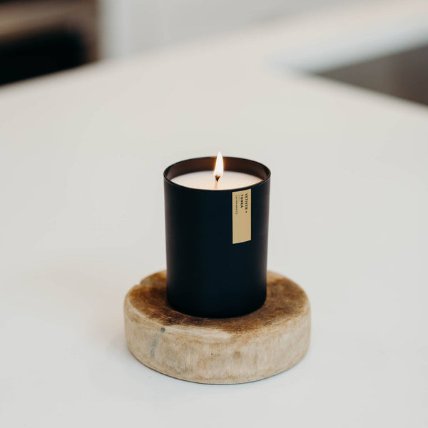 Vetiver + Tonka - Matte Black Tumbler Soy Candle
