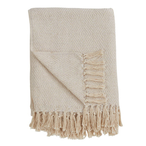 Soft Cotton Diamond Weave Throw