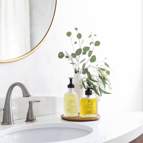 Whispering Willow - Eucalyptus & Mint Hand Soap - 8oz Glass Bottle