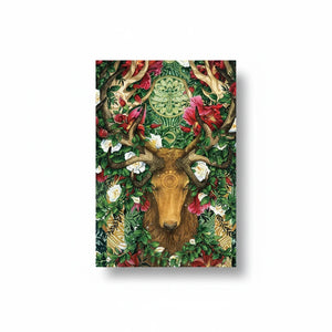 Potager Soap Co. Cobble Hill Bloom of Life 1000-piece jigsaw puzzle featuring a majestic stag with floral antlers.
