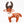 Potager Soap Co. handmade felt deer ornament in orange, white, and brown wool for festive seasonal decor.