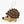 Potager Soap Co. handmade felt hedgehog ornament in brown and tan wool with embroidered quill details and twine loop.