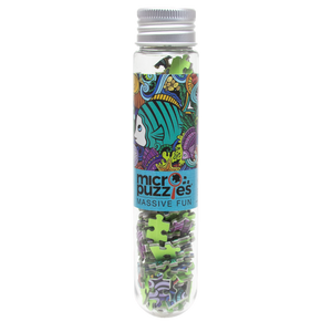 Potager Soap Co. Micro Puzzles Fish Doodle 150-piece jigsaw puzzle in a clear plastic tube with colorful fish art.