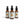 Three Potager Soap Co. amber glass bottles of organic lemongrass room and linen spray with black spray nozzles.