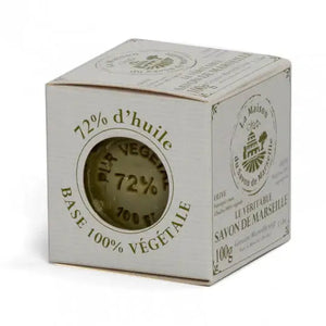 Potager Soap Co. authentic 100g olive oil Marseille soap cube in white branded packaging