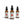 Three Potager Soap Co. Secret Garden room and linen spray bottles in amber glass with black spray nozzles.