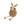 Potager Soap Co. rustic reindeer ornament with a carved wood head, faux fur body, and dangling beaded legs.